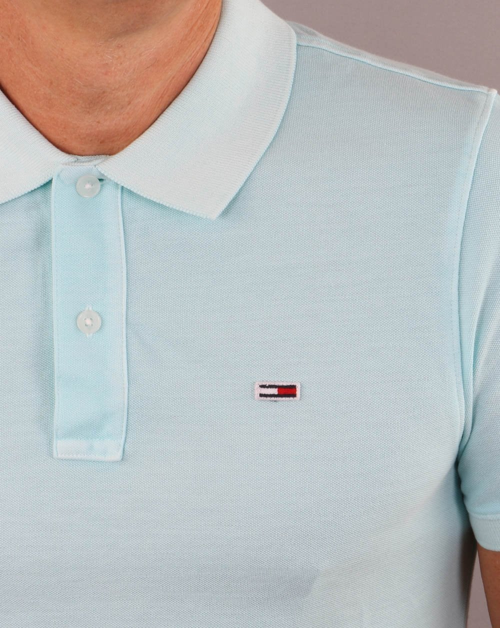 Tommy Hilfiger Lightweight Polo Shirt Light Blue - Image 3