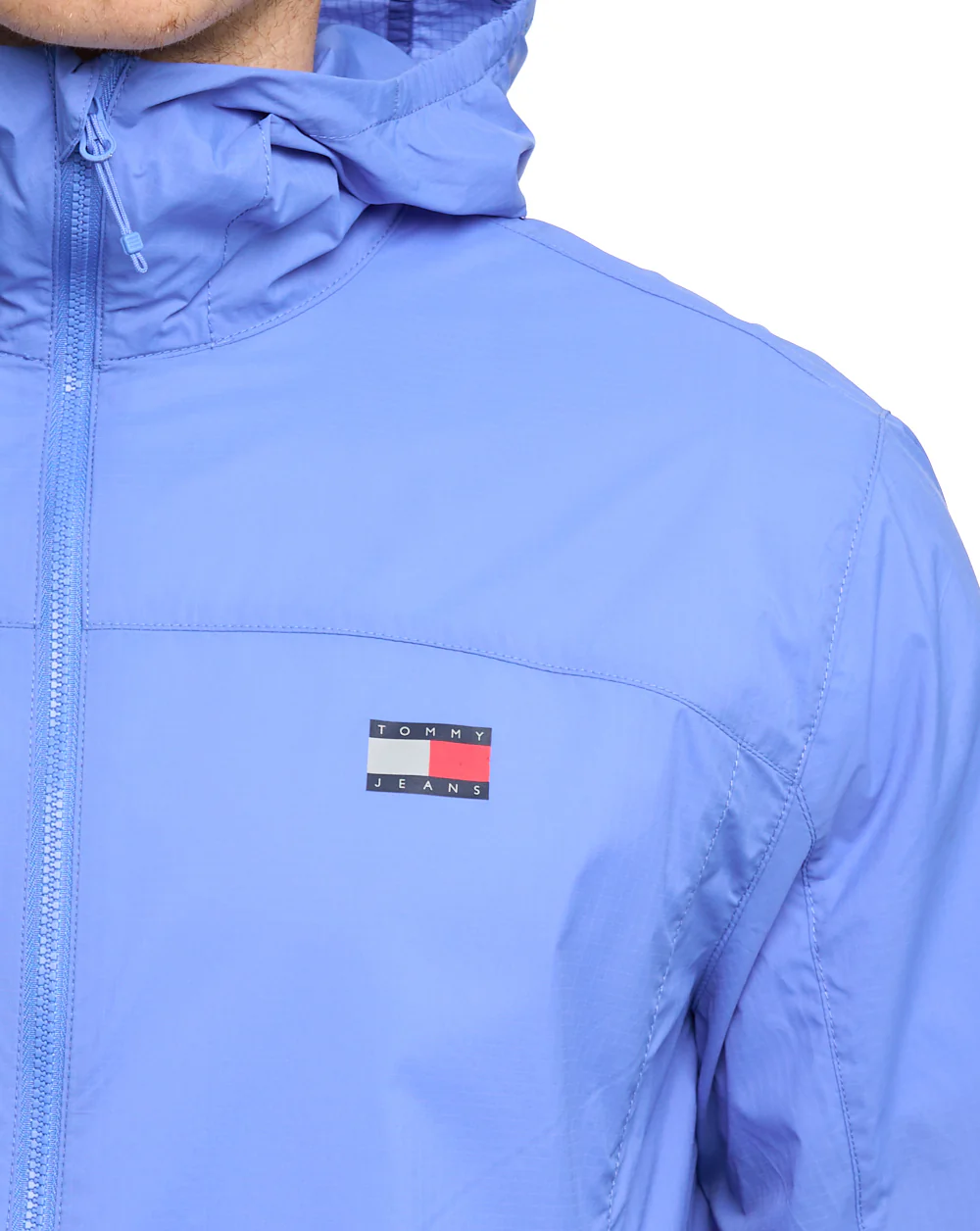 Tommy Jeans Water Repellent Ripstop Hooded Zip-Thru Jacket Blue Twilight - Image 4