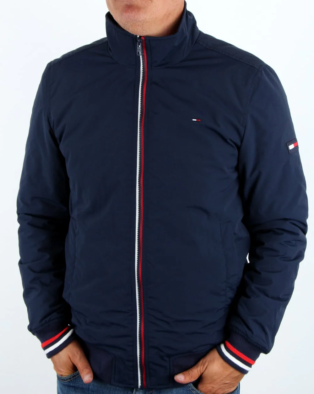 Tommy Hilfiger Padded Bomber Jacket Navy - Image 2