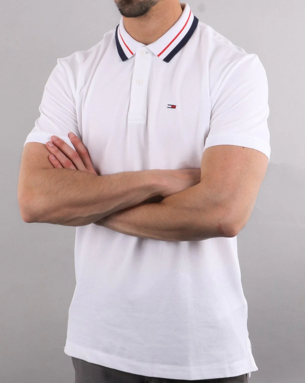 Tommy Hilfiger Tipped Polo White - Image 3
