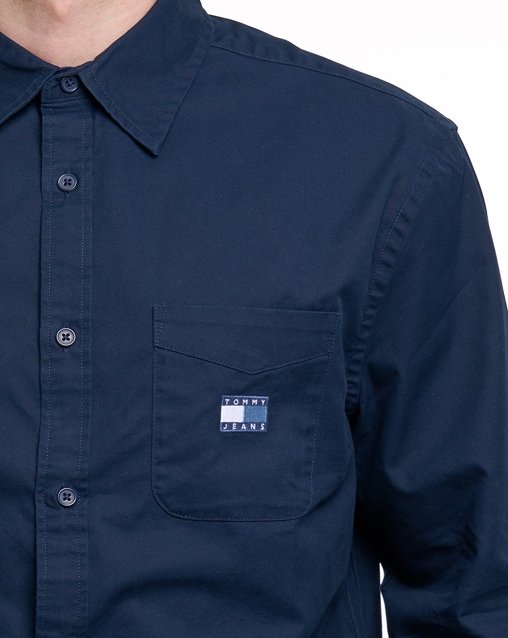 Tommy Jeans Washed Twill Shirt Dark Navy - Image 3