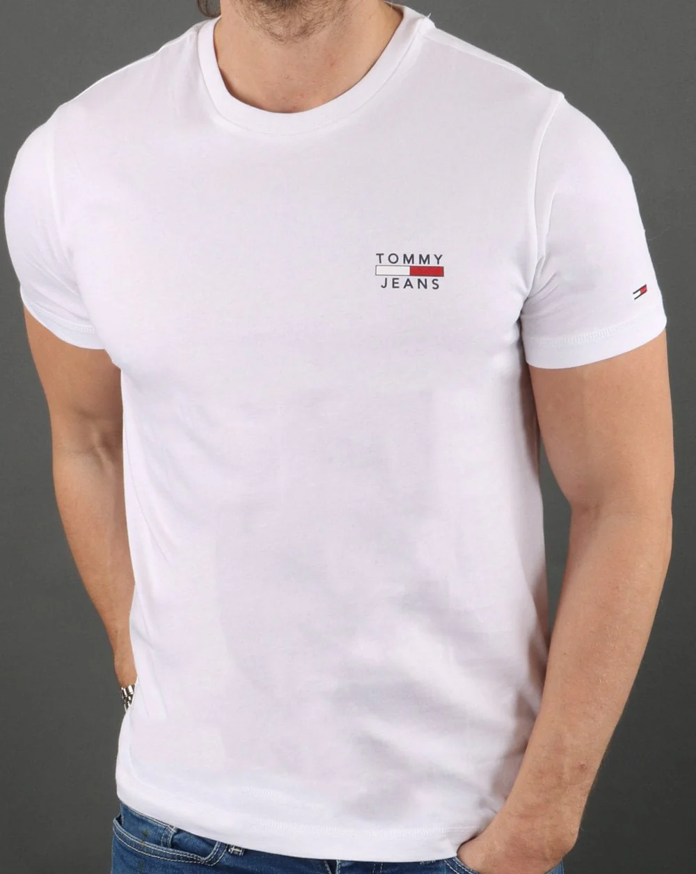Tommy Jeans Chest Logo T-shirt White - Image 3
