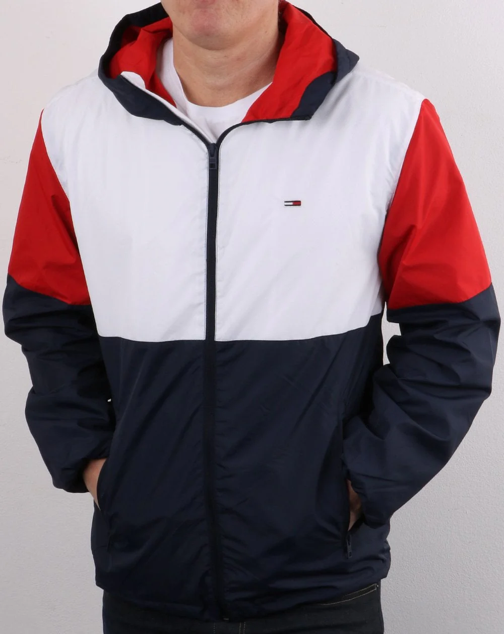 Tommy Jeans Colorblock Windbreaker White - Image 4