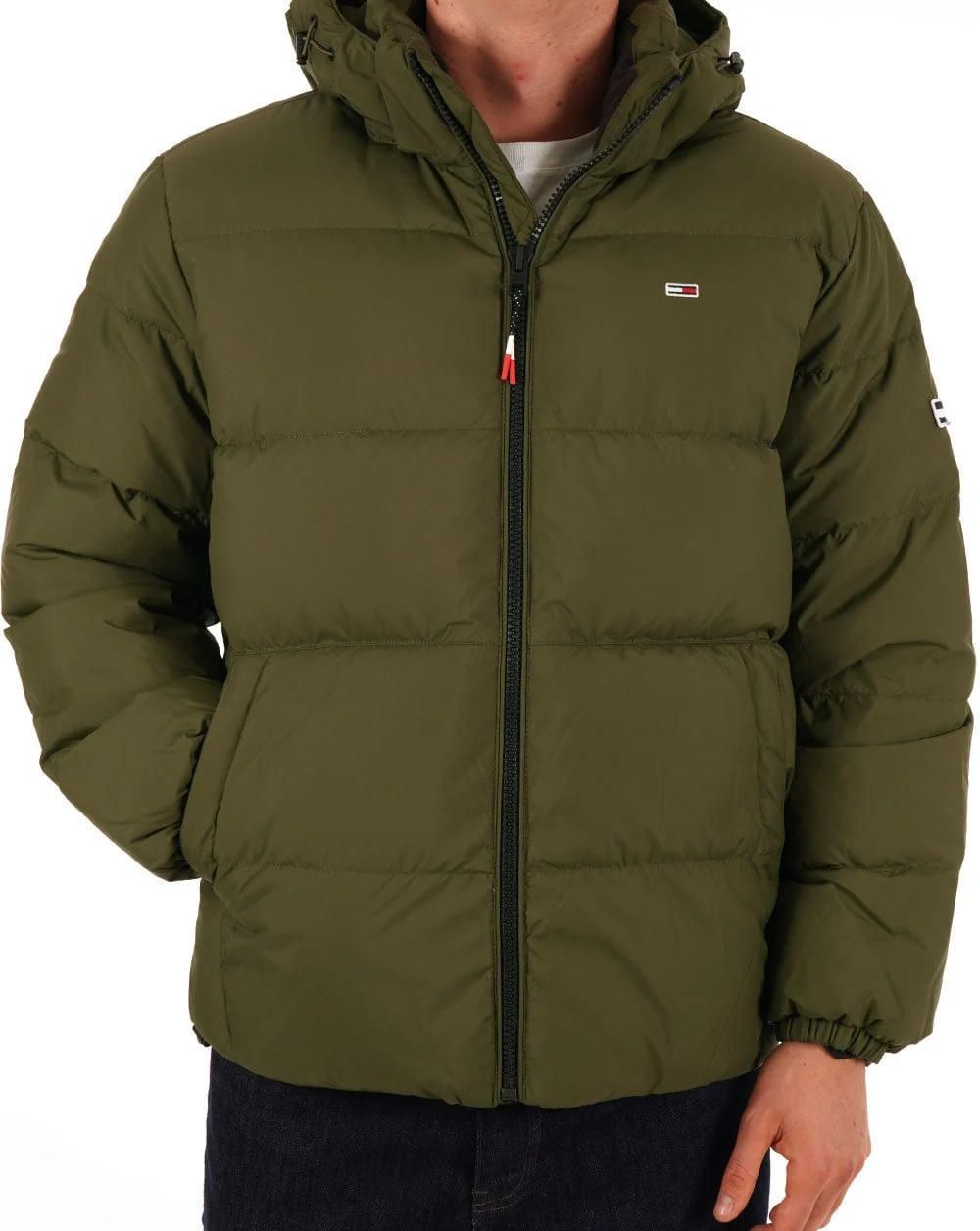 Tommy Jeans Essential Down Jacket Olive Green - Image 4