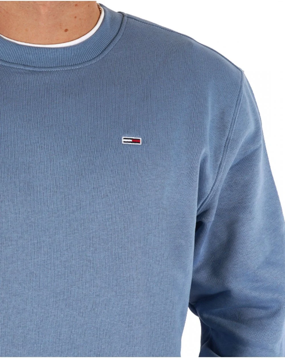 Tommy Jeans Flag Crew Sweatshirt Colorado Blue - Image 2