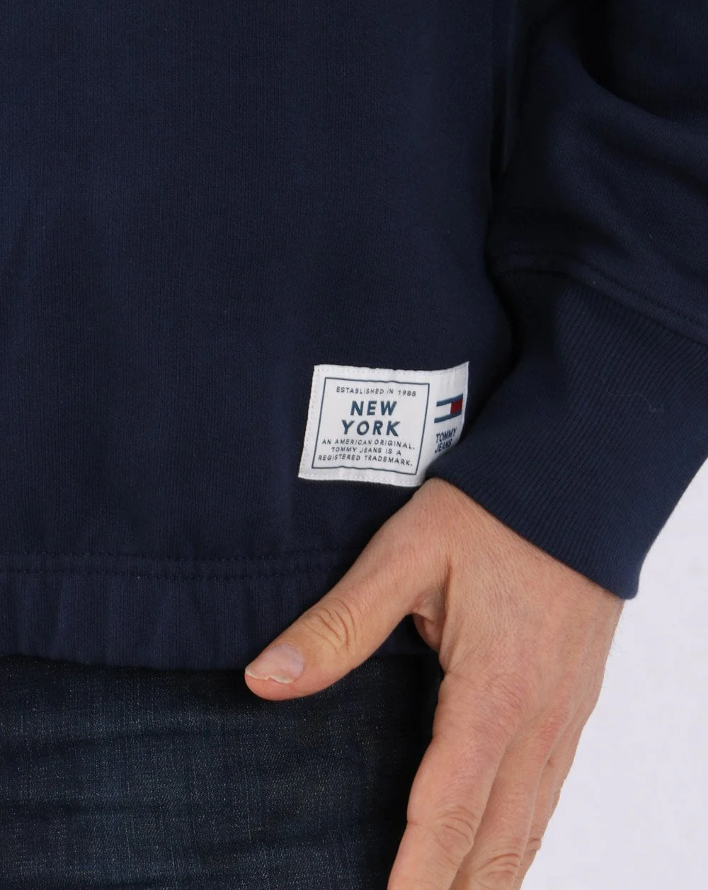 Tommy Jeans Half Zip Sweatshirt Navy - Image 3