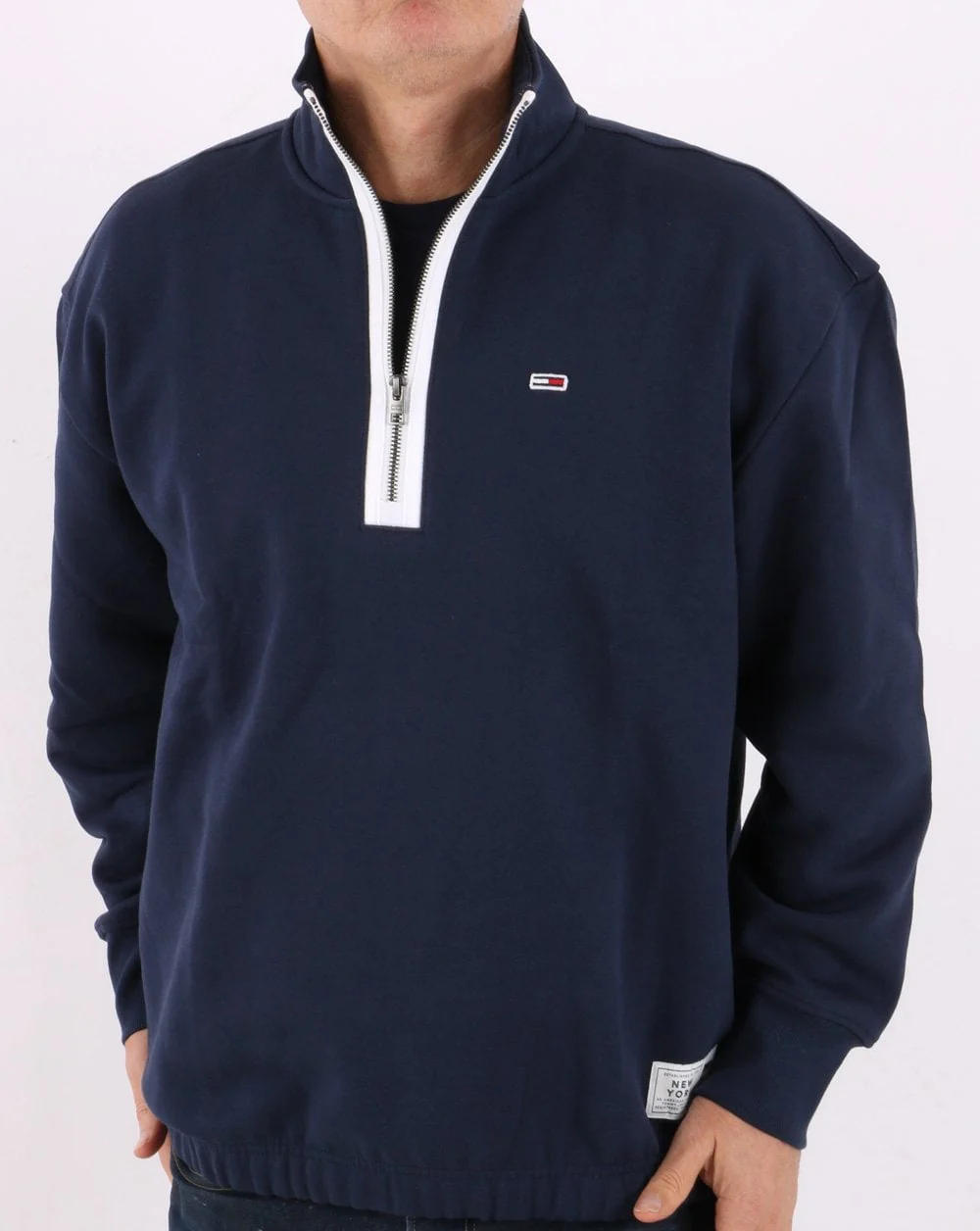 Tommy Jeans Half Zip Sweatshirt Navy - Image 4