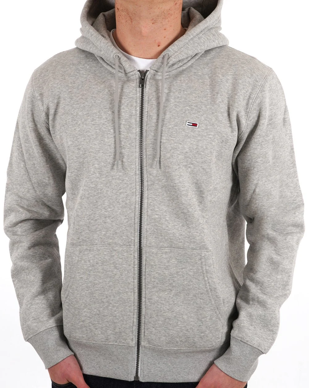 Tommy Jeans Hoodie Light Grey Melange - Image 3