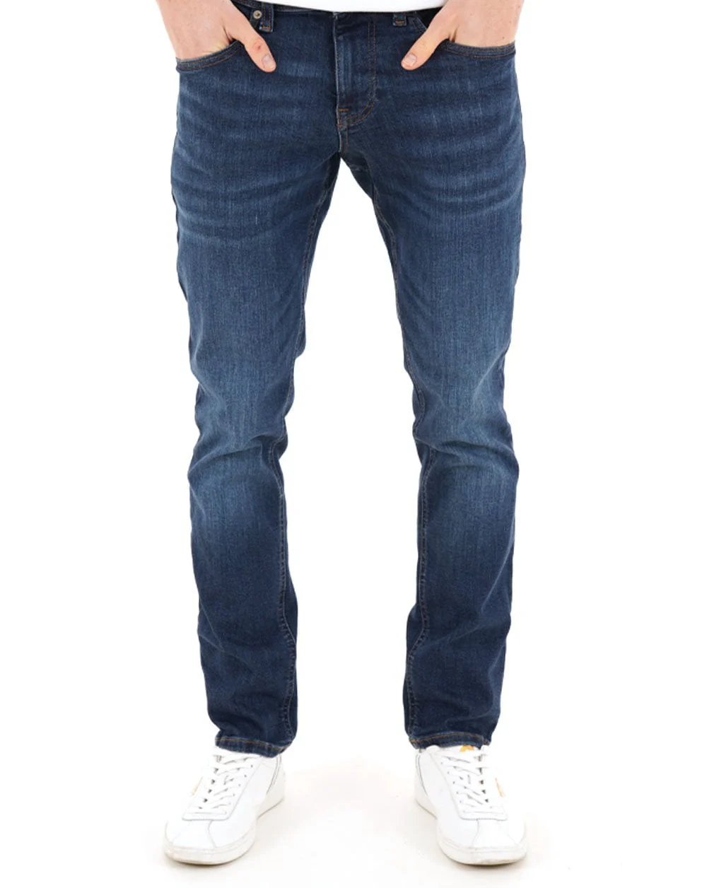Tommy Jeans Scanton Whiskered Slim Jeans Denim Dark - Image 2