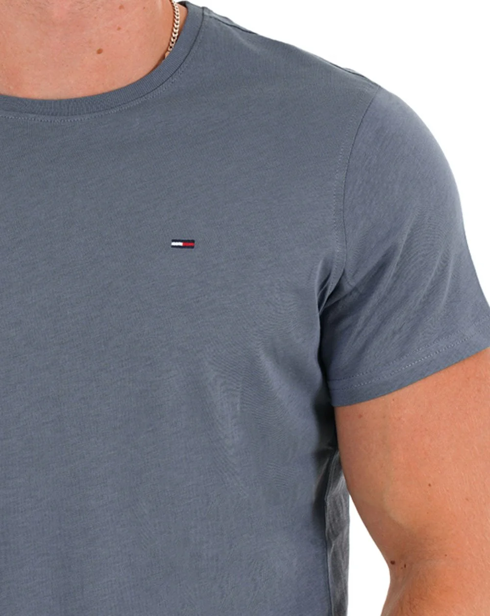 Tommy Jeans Slim Fit T Shirt Blue - Image 2