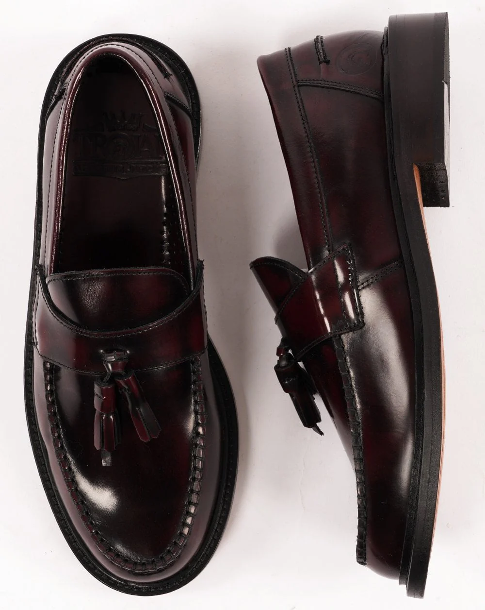 Trojan Duke Tassel Loafer Oxblood - Image 3