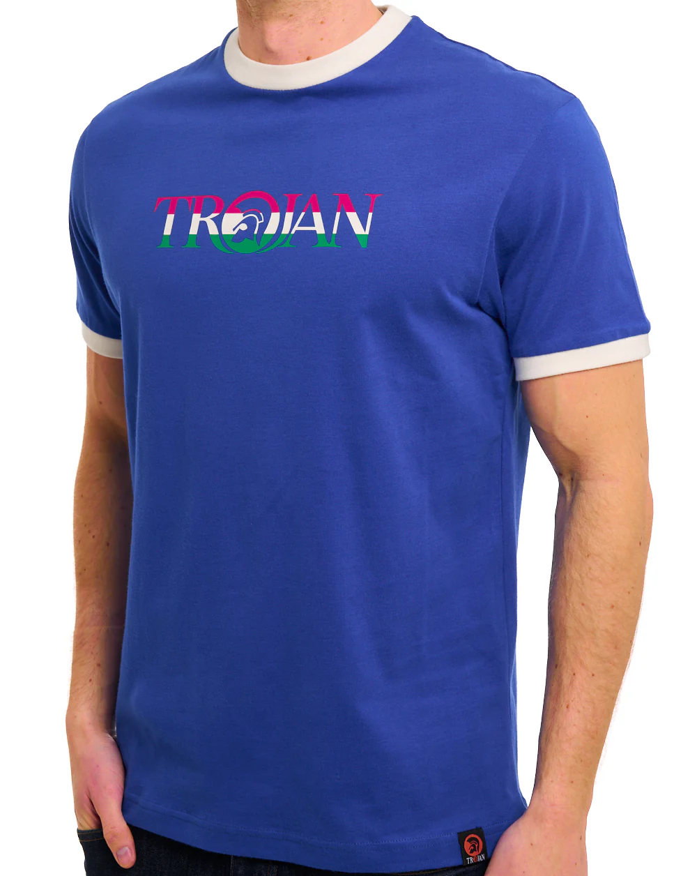 Trojan Helmet Logo T-shirt Cobalt Blue - Image 2