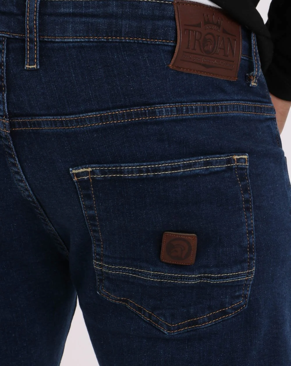 Trojan Straight Leg Jeans Dark Blue - Image 4