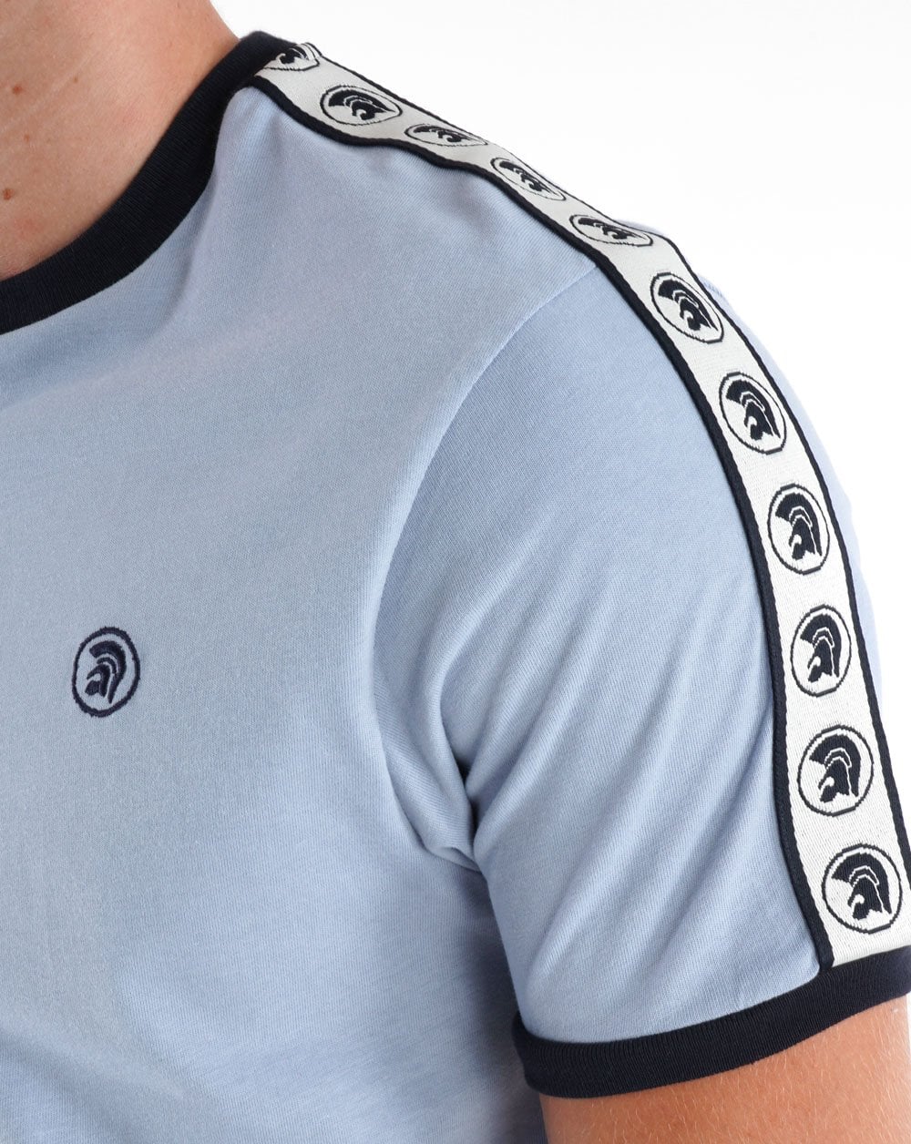 Trojan Taped Sleeve T-shirt Sky - Image 2