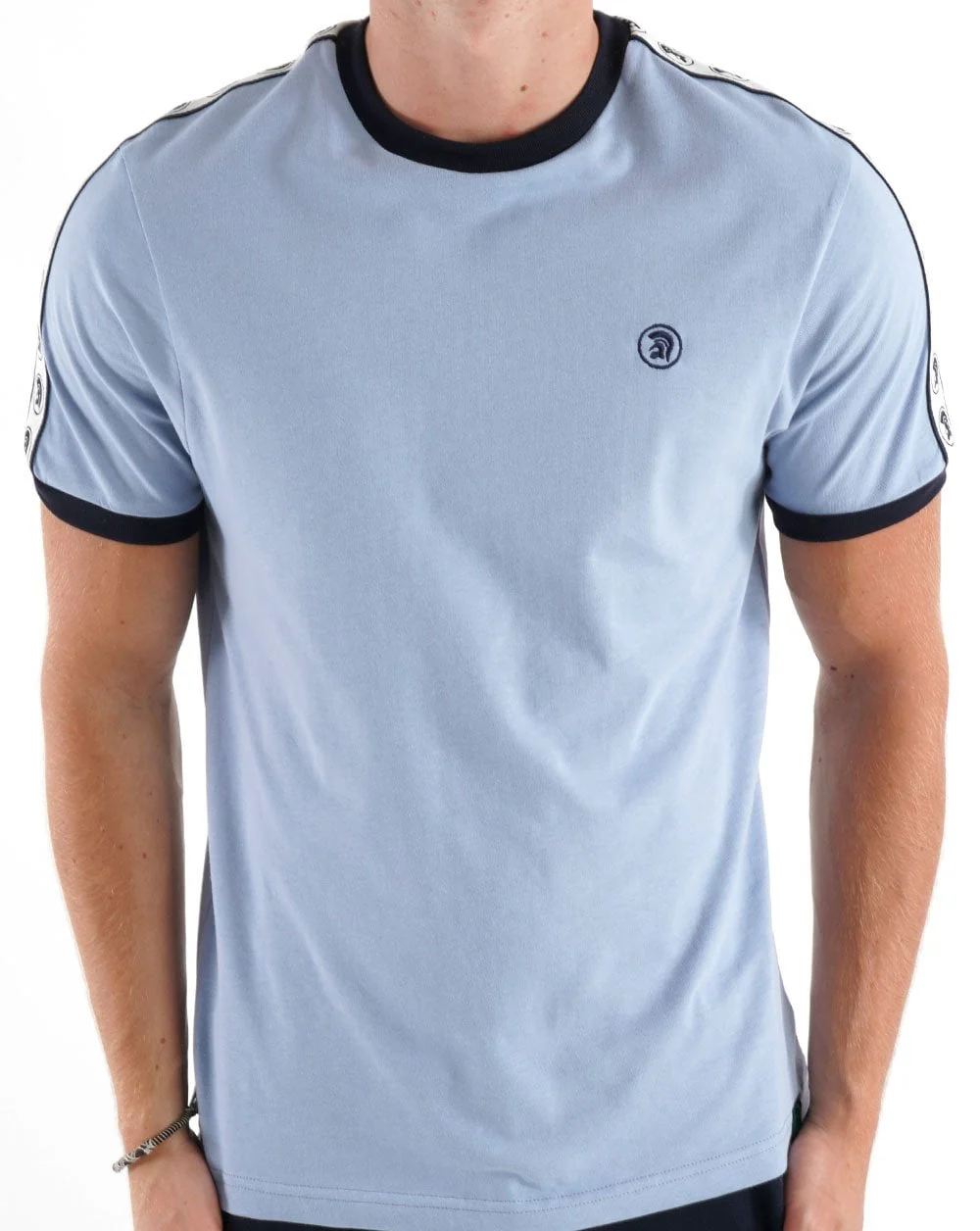 Trojan Taped Sleeve T-shirt Sky - Image 3