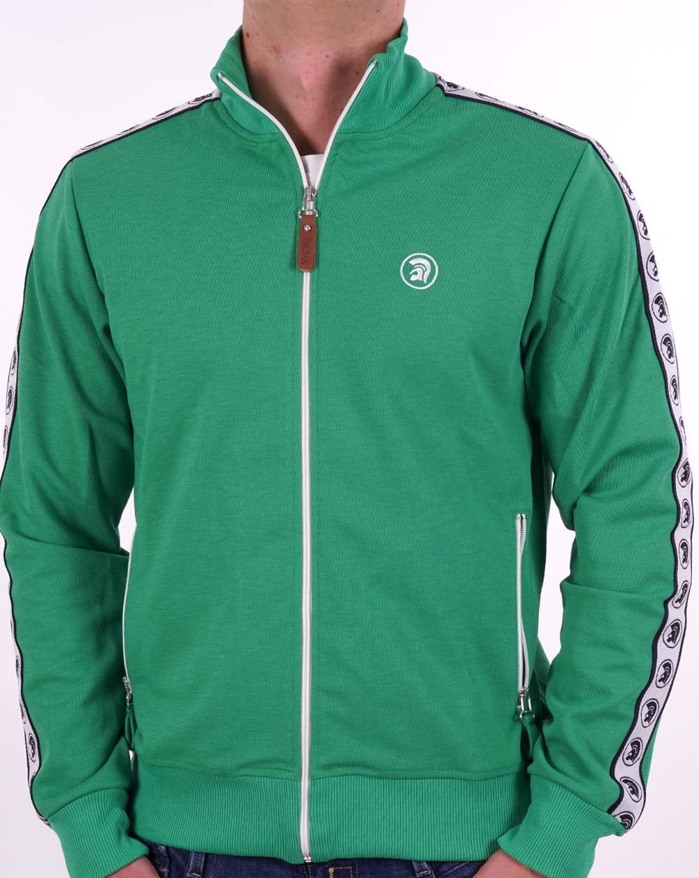 Trojan Taped Track Top Emerald Green - Image 3