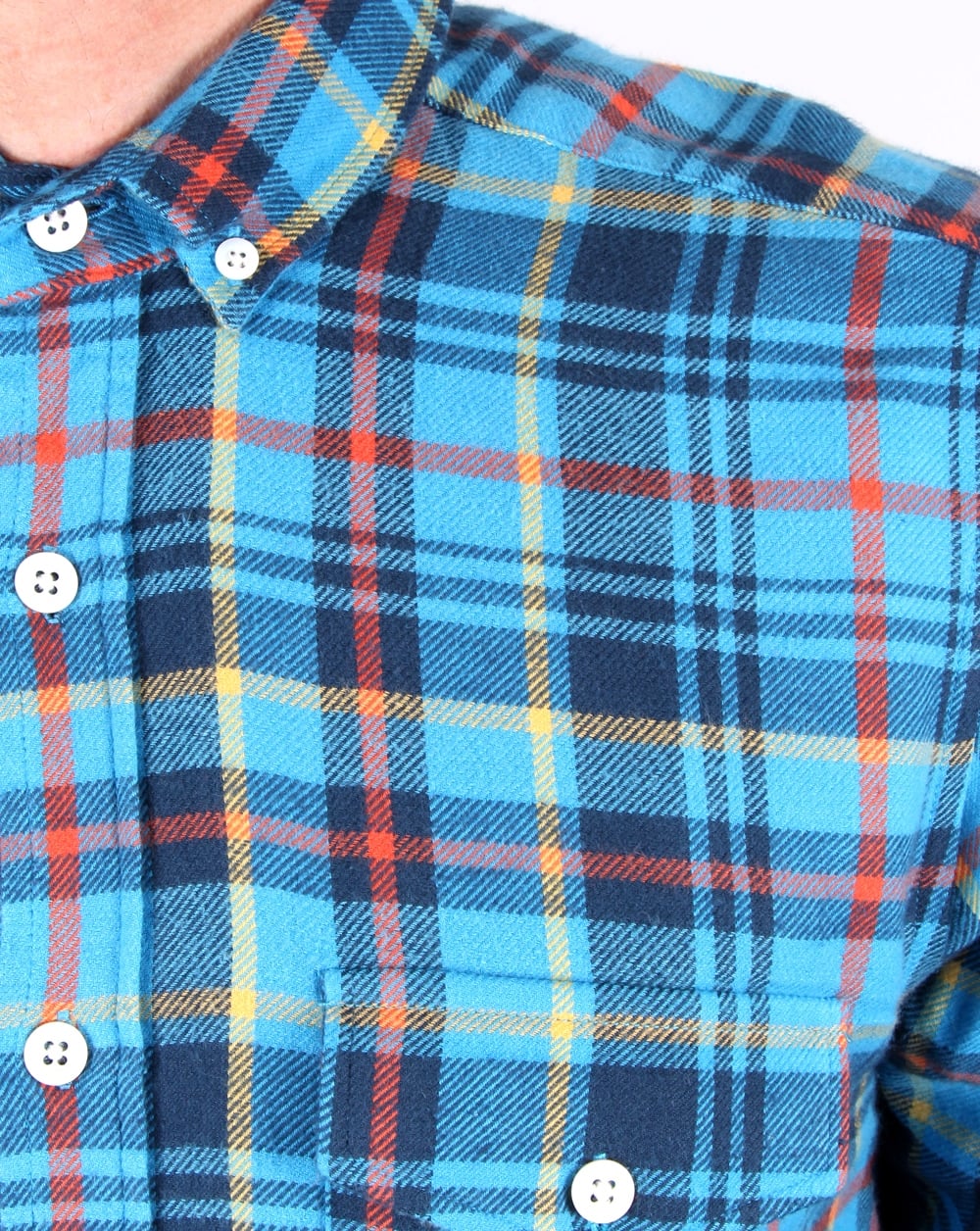 Tuktuk Larry Flannel Check Shirt Blue - Image 2