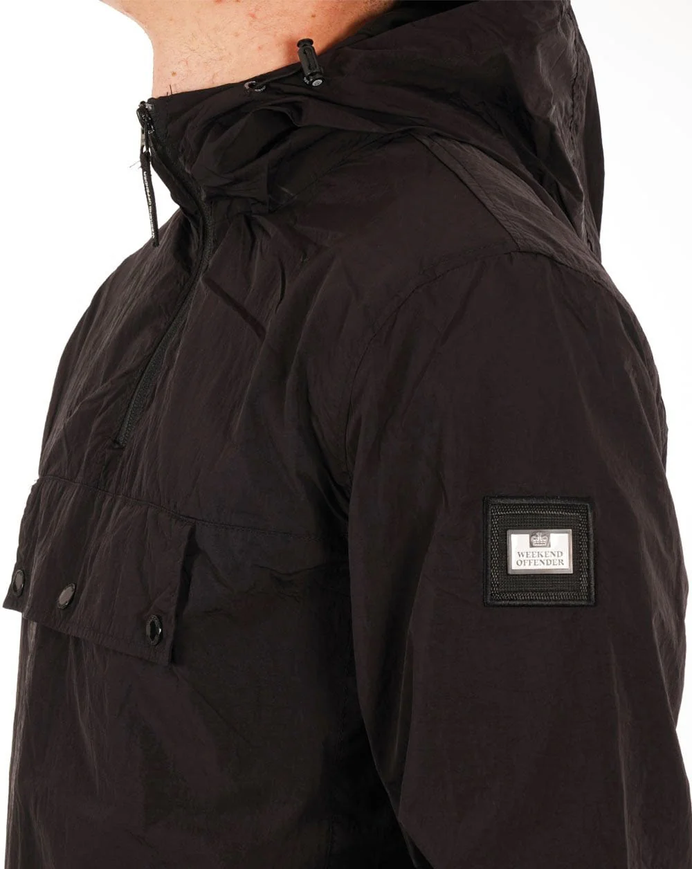 Weekend Offender 1/4 Zip Terrace Jacket Black - Image 2