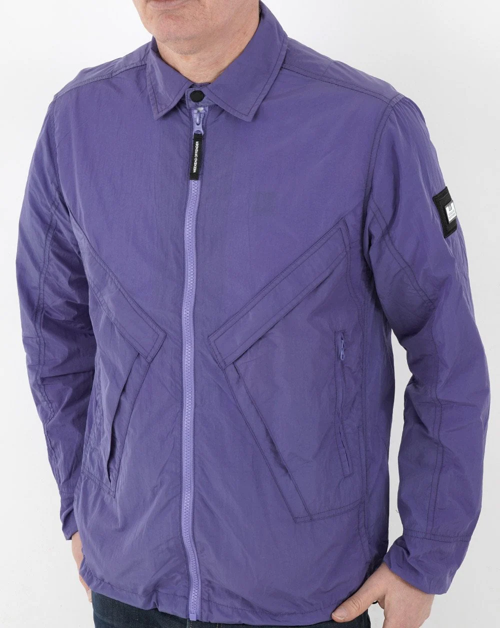 Weekend Offender Arrow Hwy Overshirt Purple Ink - Image 2