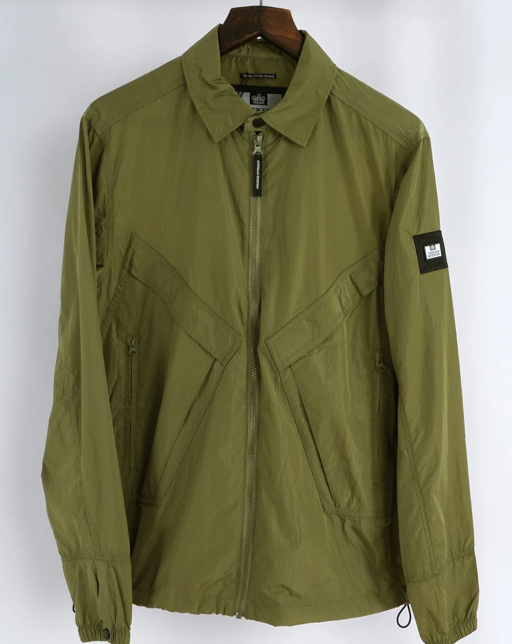Weekend Offender Arrow Overshirt - Olive Green - Image 3