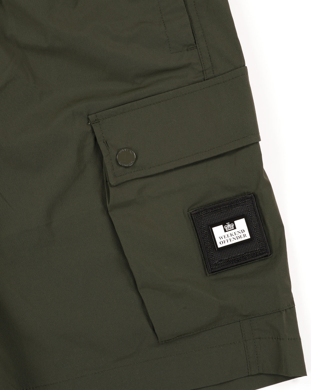 Weekend Offender Baraki Cargo Shorts Dark Green - Image 2