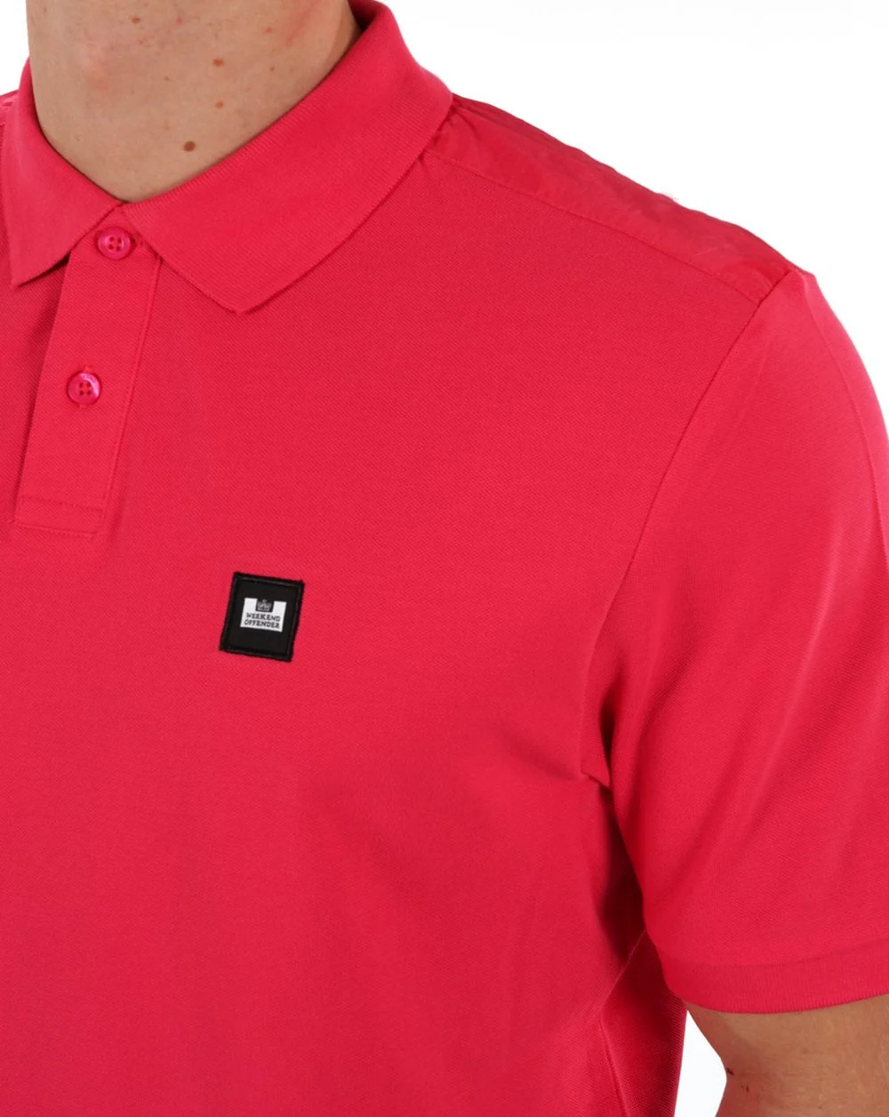 Weekend Offender Brant Polo Shirt Hot Pink - Image 3