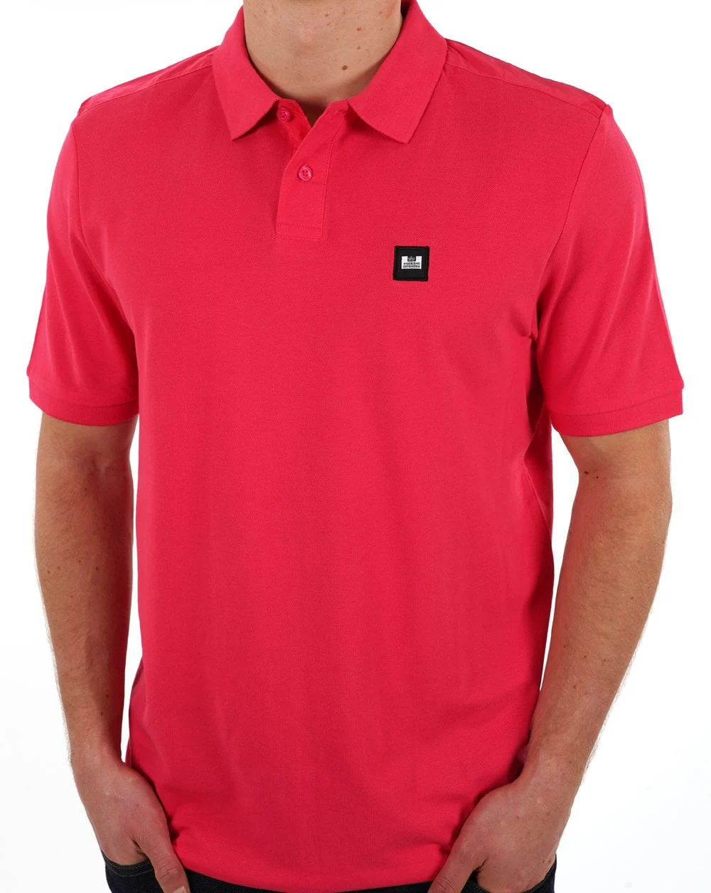 Weekend Offender Brant Polo Shirt Hot Pink - Image 4