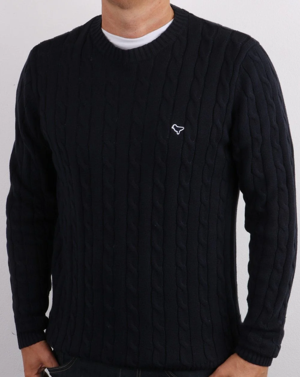 Weekend Offender Cable Knit Navy