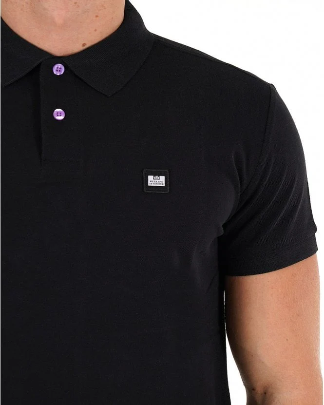 Weekend Offender Polo Shirt Black - Image 2