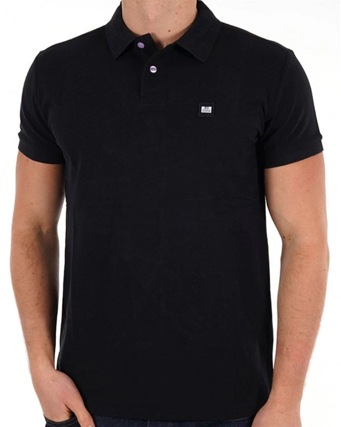 Weekend Offender Polo Shirt Black - Image 3