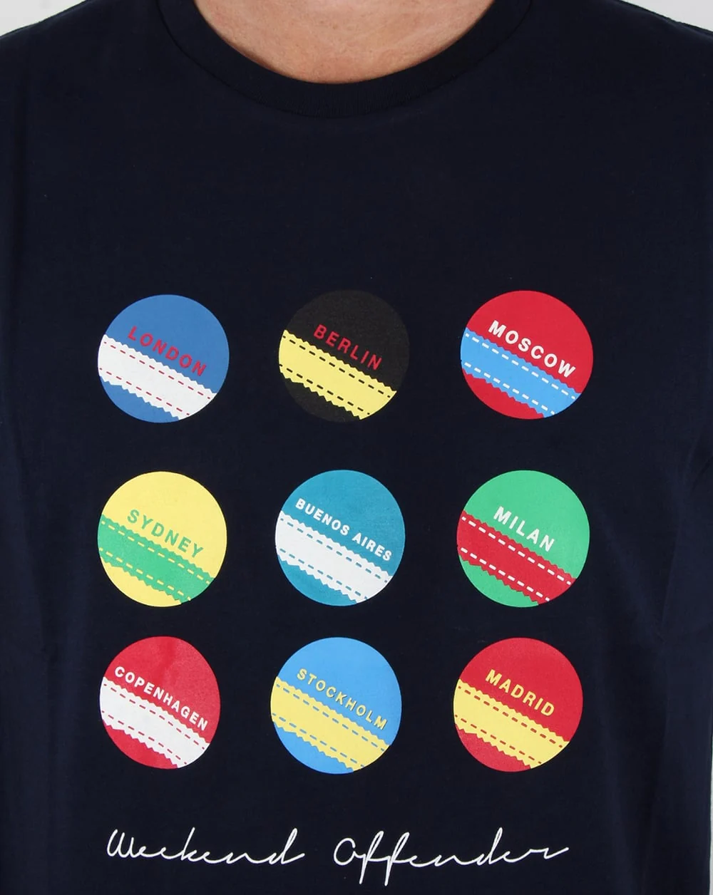 Weekend Offender Cities T Shirt Navy - Image 2