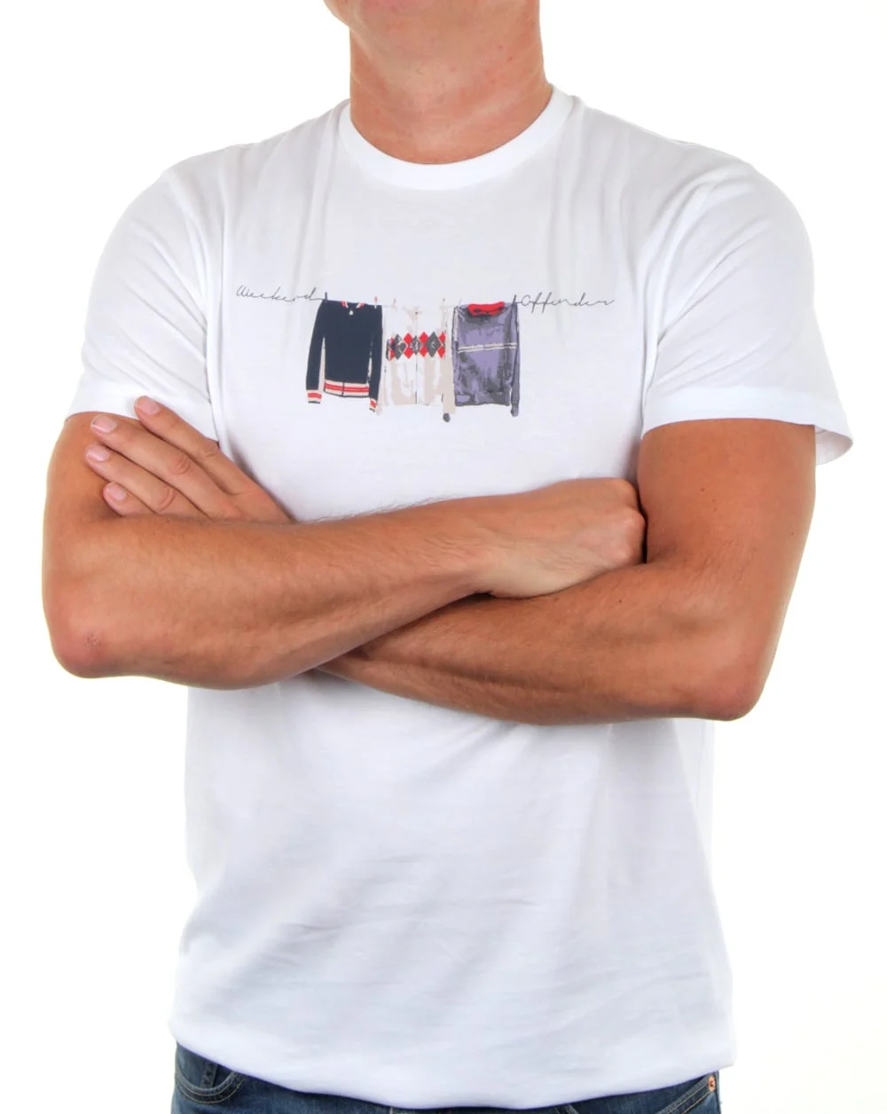 Weekend Offender Continental Elegance T Shirt White - Image 3