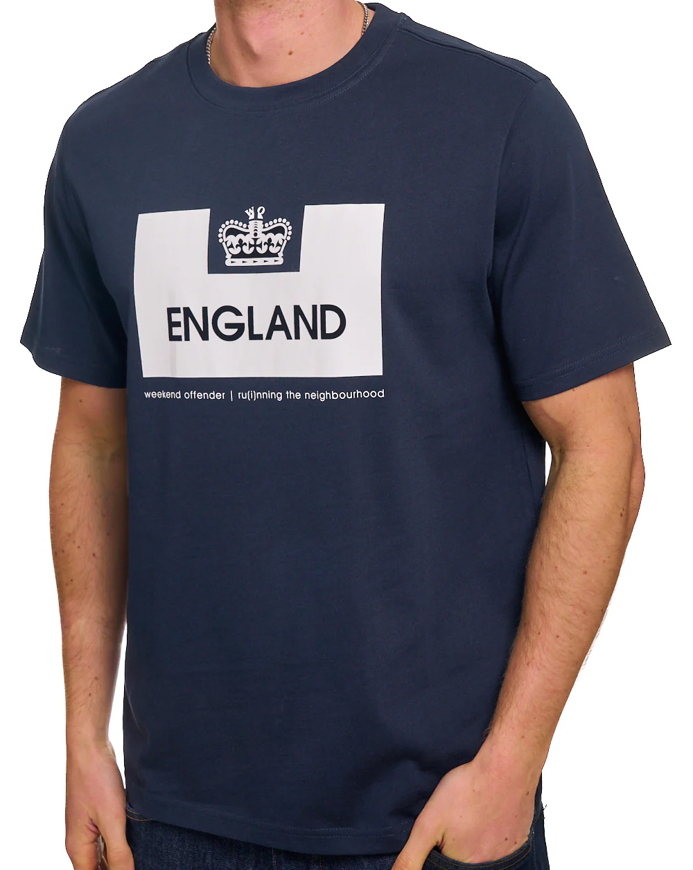 Weekend Offender England T-Shirt Navy - Image 2