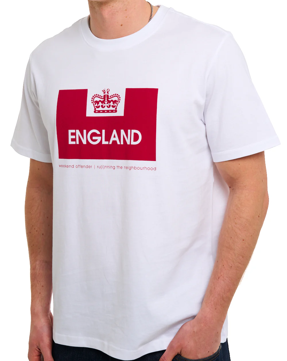 Weekend Offender England T-Shirt White - Image 3