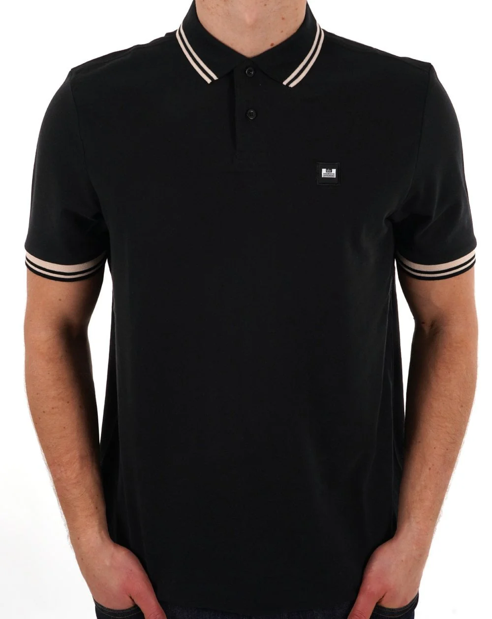 Weekend Offender Levanto Polo Shirt Black - Image 3
