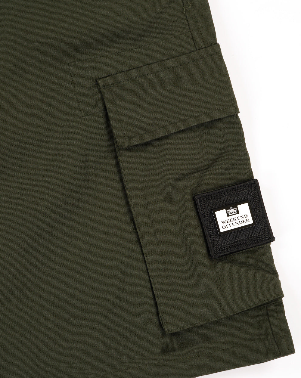 Weekend Offender Cargo Shorts Dark Green - Image 3