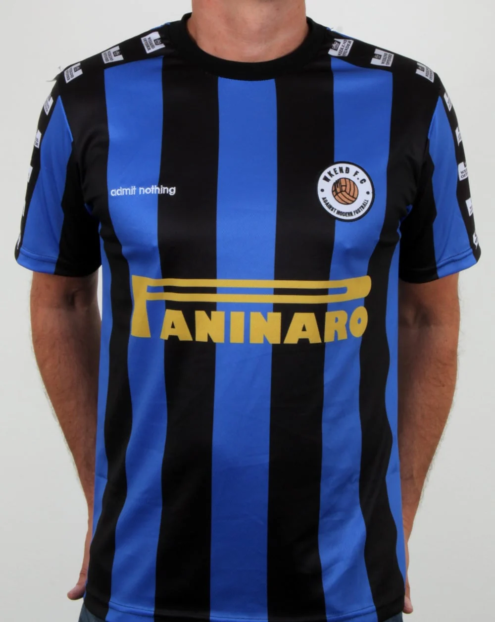 Weekend Offender Paninaro Football Shirt Blue/black - Image 3