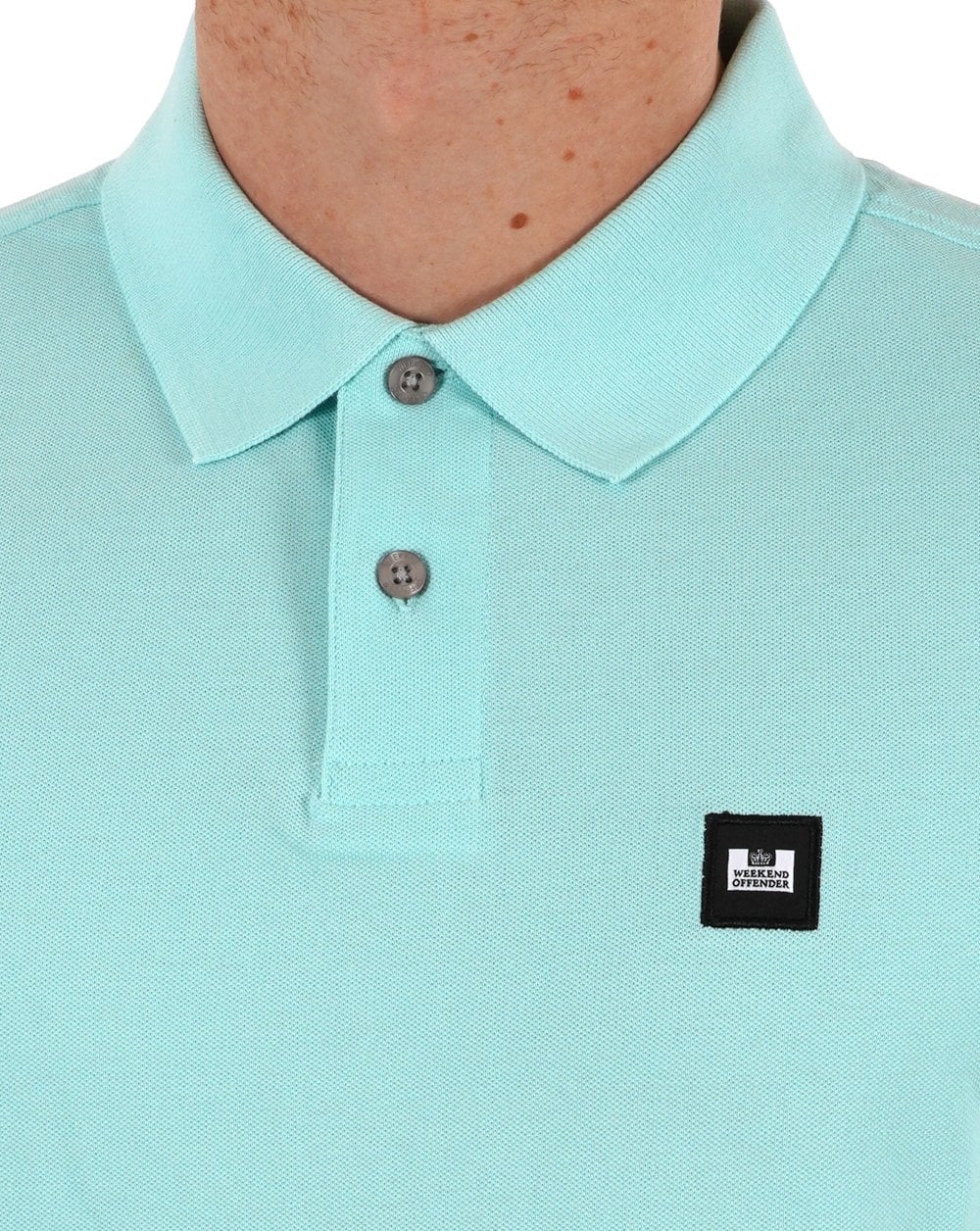 Weekend Offender Polo Shirt Light Blue - Image 2