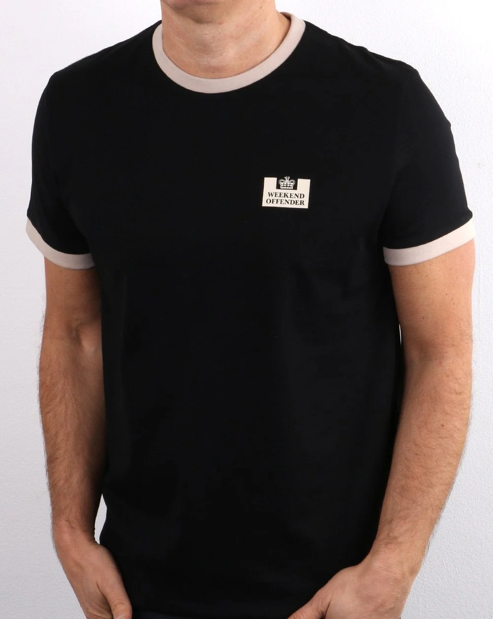 Weekend Offender Ringer Tee Black/stone
