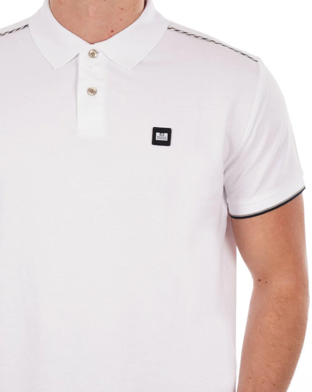 Weekend Offender Sakai Polo Shirt White - Image 2