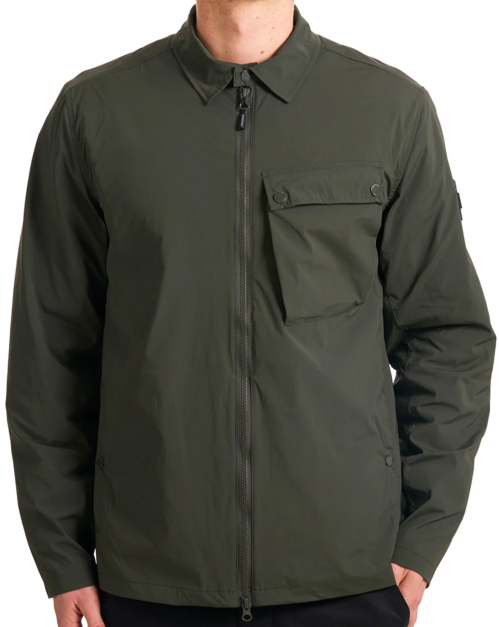 Weekend Offender Southbank Overshirt Dark Green - Image 2