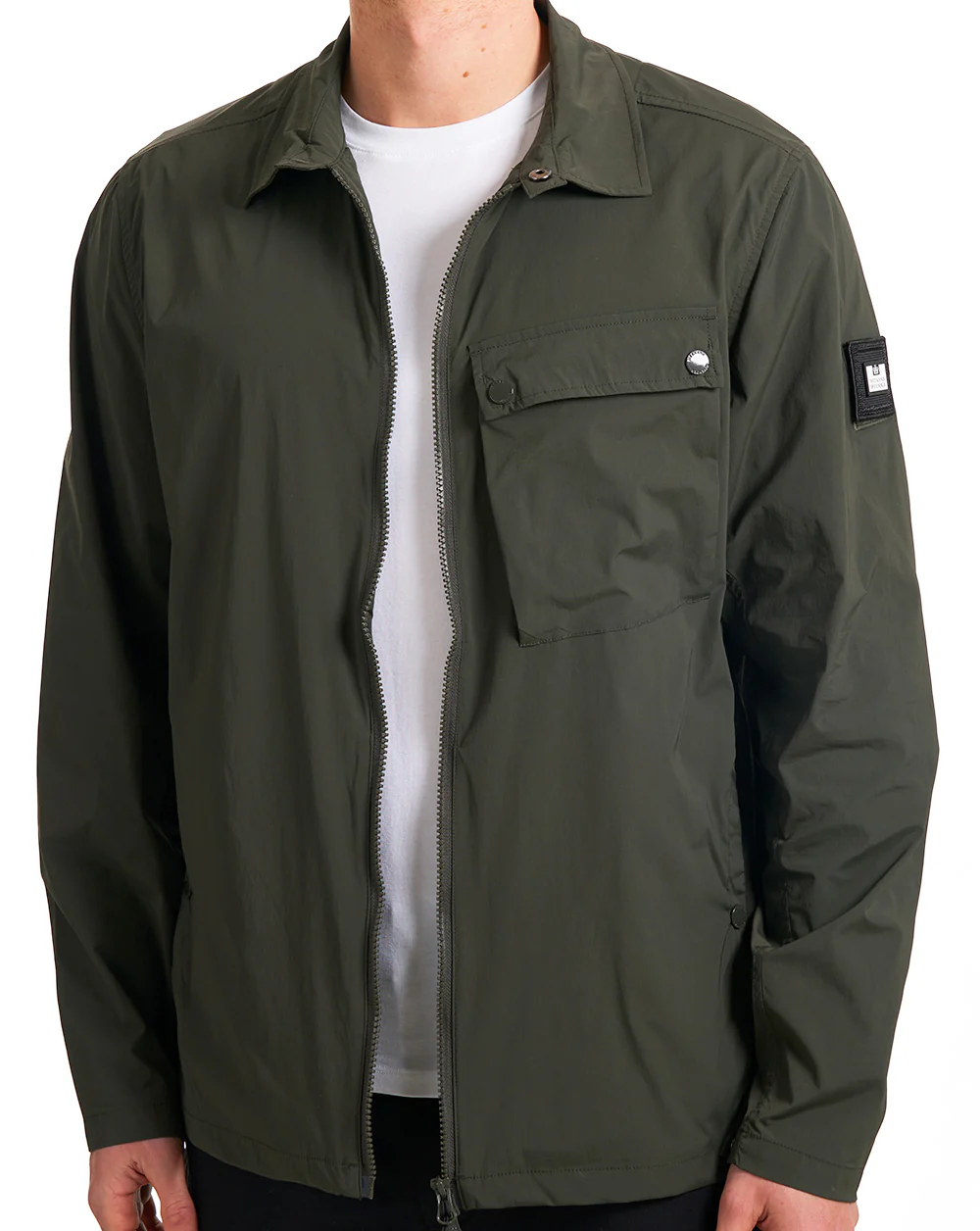 Weekend Offender Southbank Overshirt Dark Green - Image 4