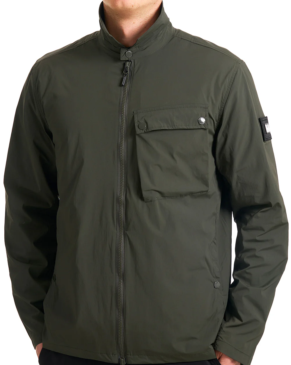 Weekend Offender Southbank Overshirt Dark Green - Image 5
