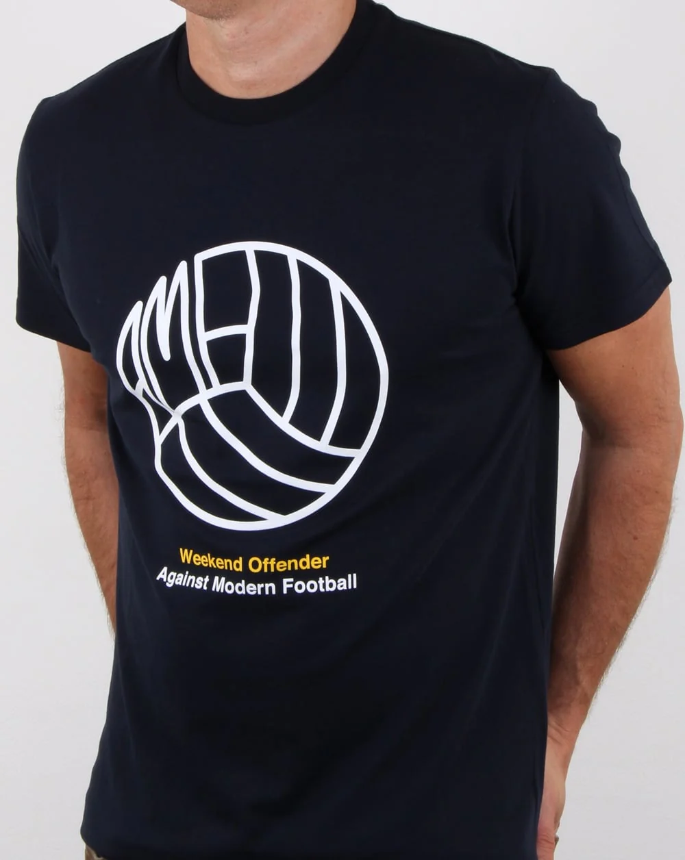 Weekend Offender Stand T Shirt Navy - Image 3