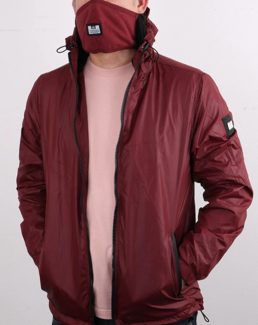 Weekend Offender Technician Jacket Burgundy - Image 2