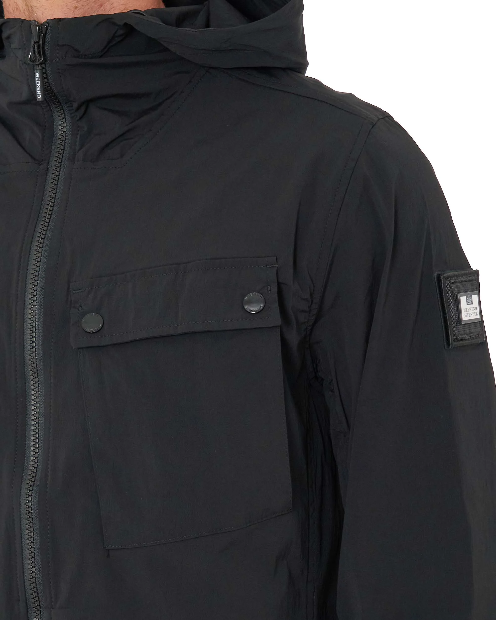 Weekend Offender Temara Technical Windbreaker Black - Image 4