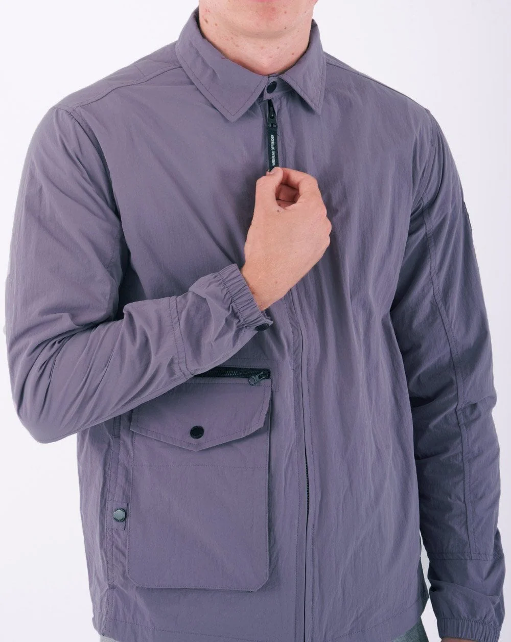Weekend Offender Vinnie Overshirt Soft Grape - Image 3