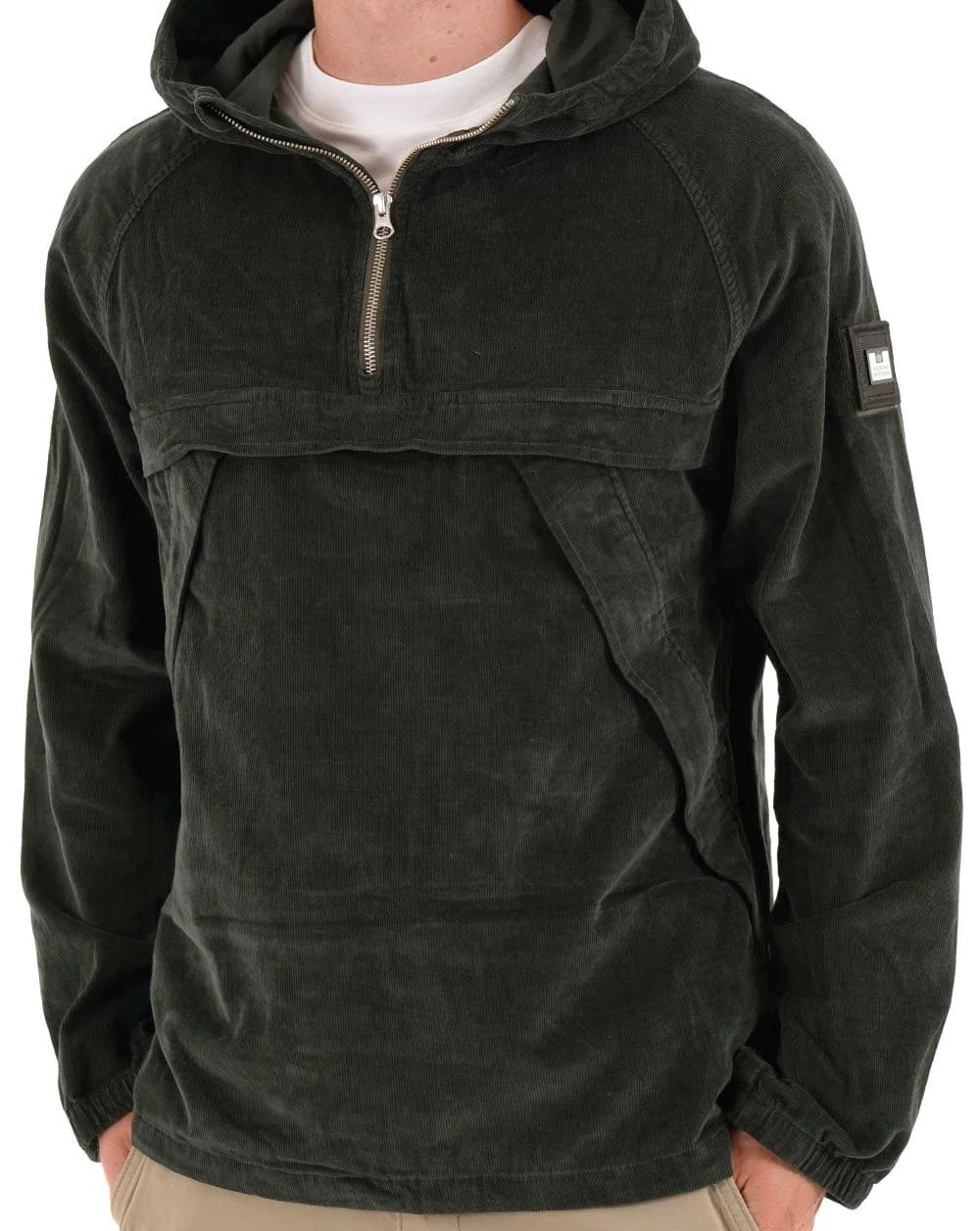 Weekend Offender Wynwood Cord Overhead Dark Green - Image 3