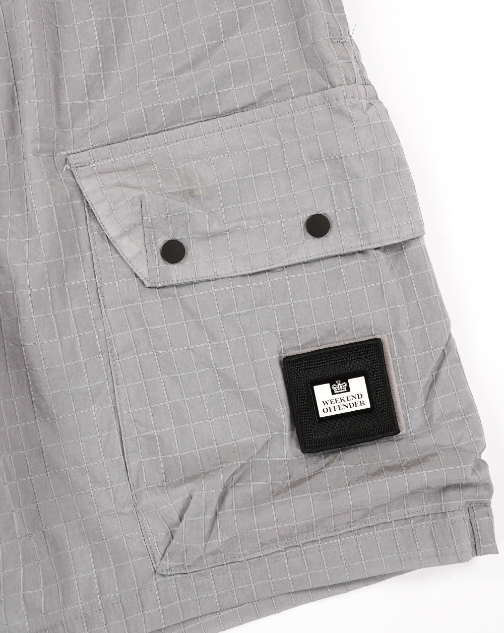 Weekend Offender Zemmouri Ripstop Cargo Shorts Smokey Grey - Image 2