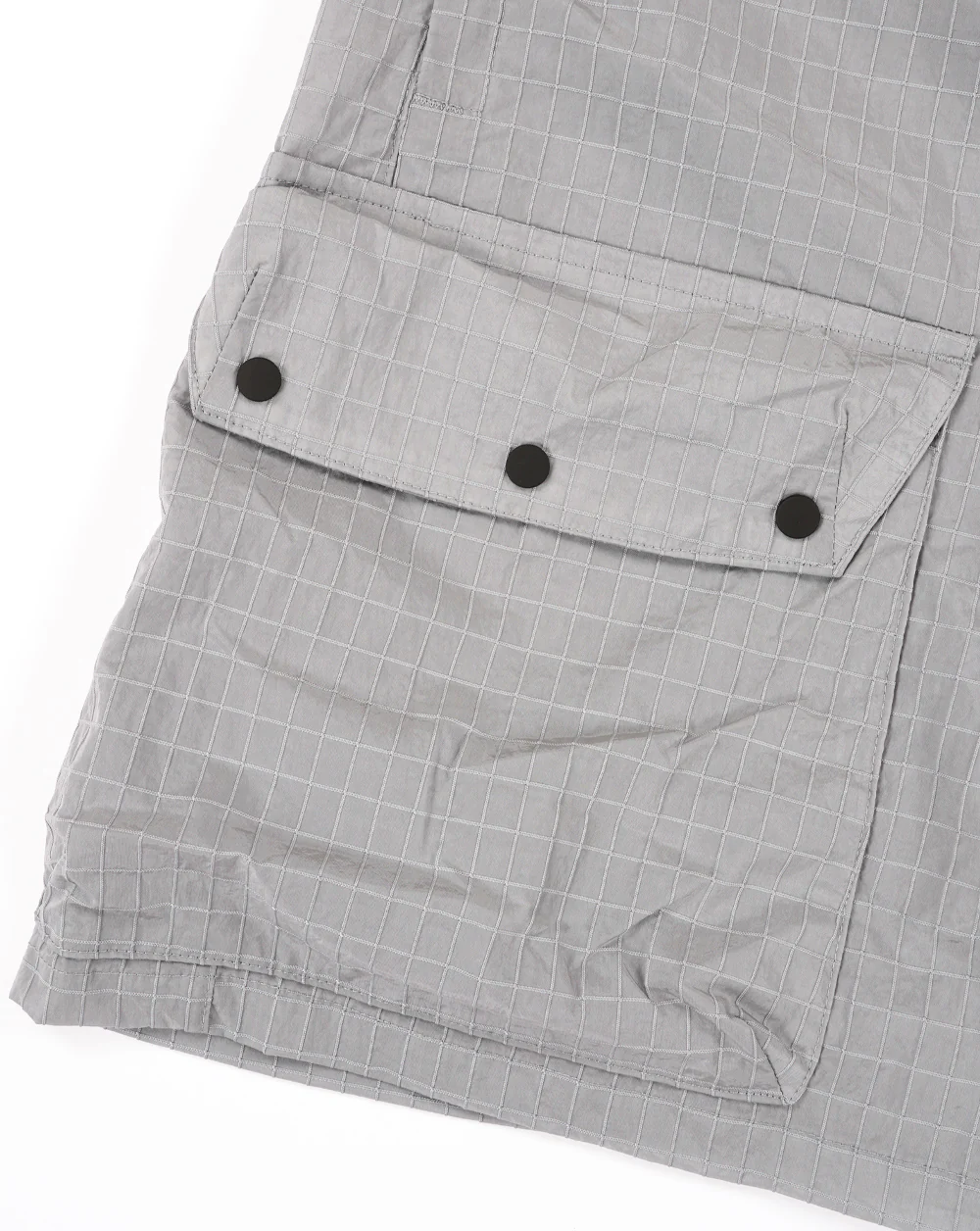 Weekend Offender Zemmouri Ripstop Cargo Shorts Smokey Grey - Image 3
